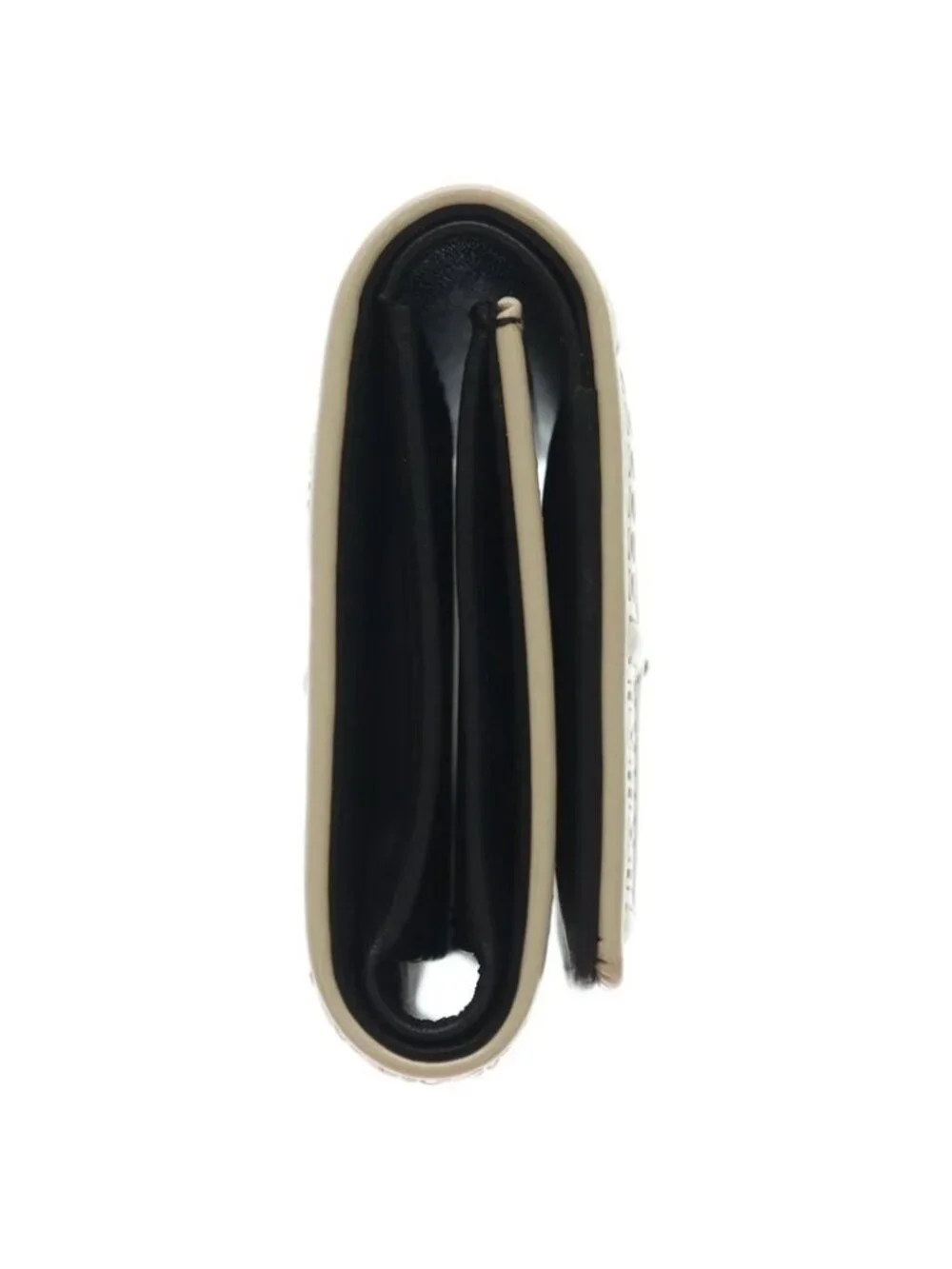 Dior Diorama Leather Trifold Wallet Compact White